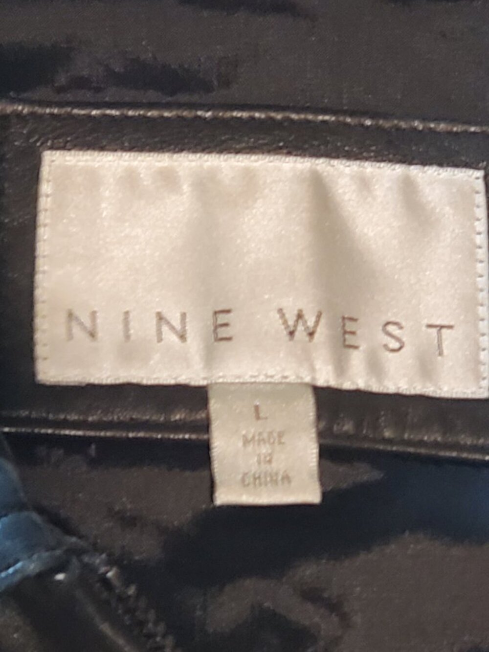 Nine West Women’s Black Leather Large Jacket - Picture 7 of 10